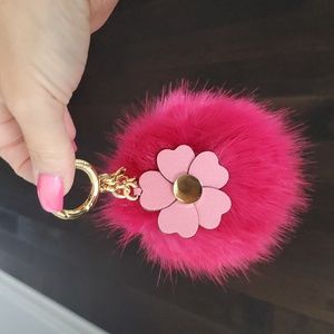 Michael Kors pom pom keychain